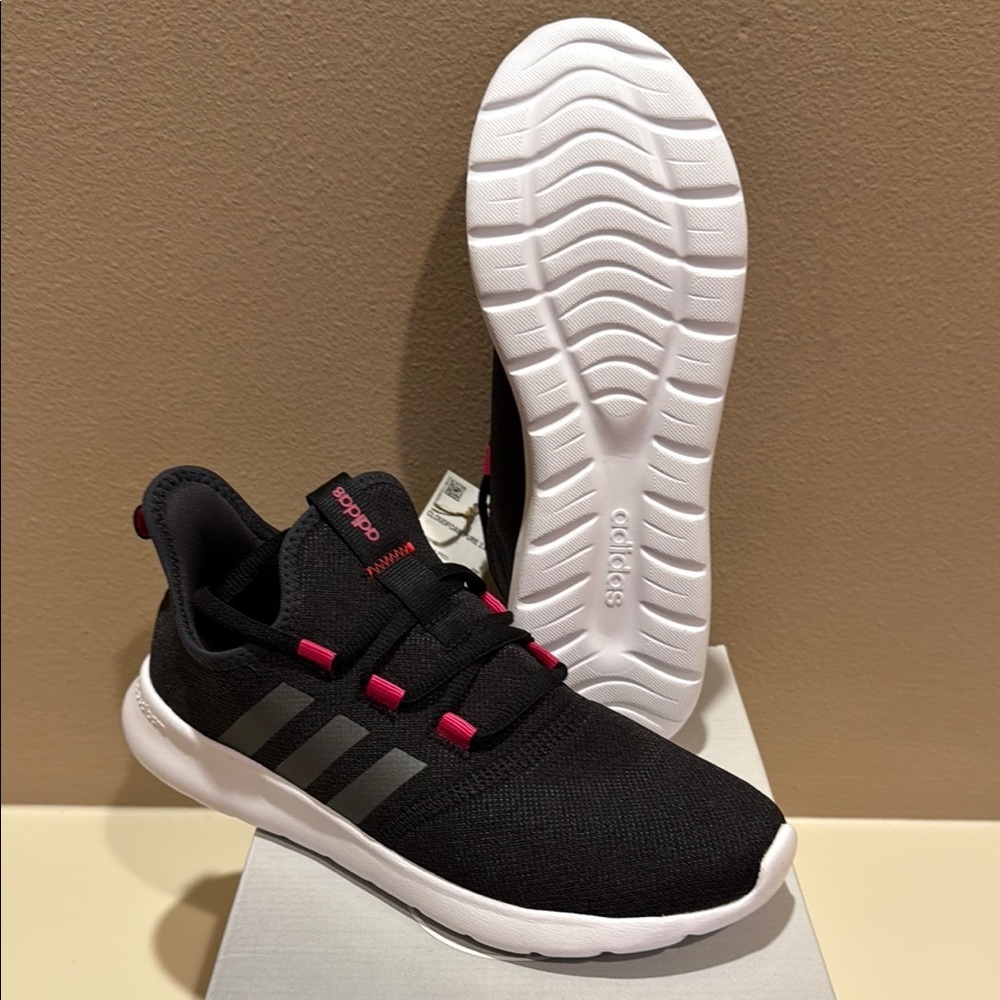 Adidas Cloudfoam Pure 2.0 Women’s Size 7.5 Running Black w/Hot Pink H00944-Z018
